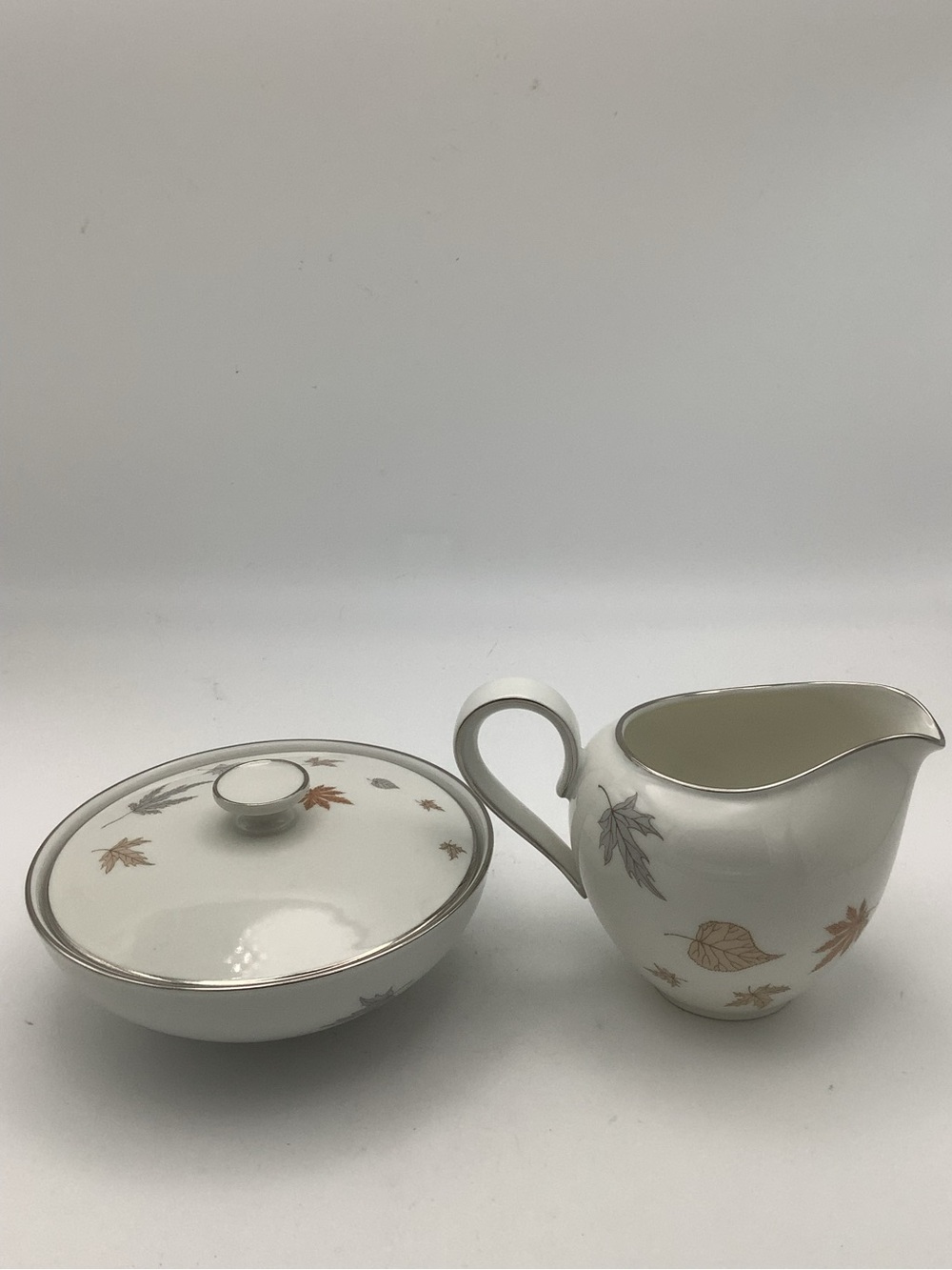 Vintage Heinrich & Co. Allure Bavarian Porcelain Leaf-Accent Serving Set - Picture 9 of 16
